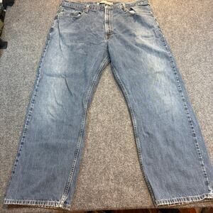 Levis 569 Loose Straight 40x32 Mens Medium Wash Blue Jeans Comfort Cabincore